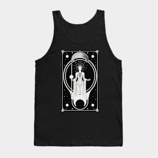 Crescent Moon Tarot Card Astrology Occult Tank Top